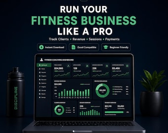 Personal Trainer Excel Dashboard | Fitness Coach Client Tracker | PT Business Spreadsheet