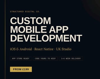 Custom Mobile App Development | iOS, Android, React Native | UK Studio