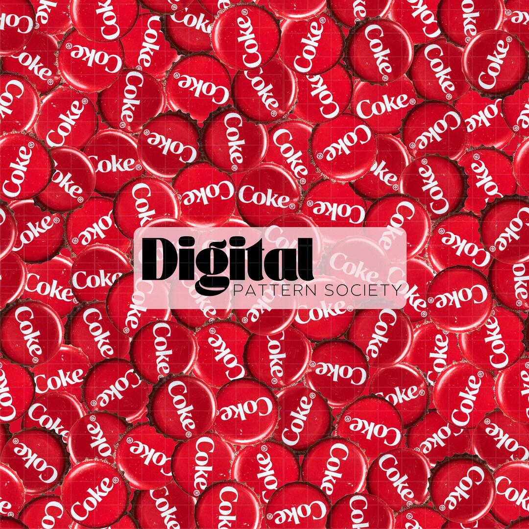 Coke Patterns Coke Bottle Cap Seamless Digital Download Pattern - Etsy