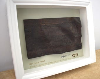 Ben Nevis Wooden Relief Map - Framed