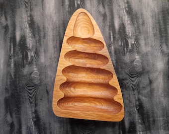 Conical Shell Bowl, Reclaimed Oak