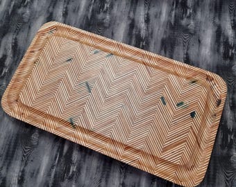 Patterned Birch Plywood Resin Serving Board, Food Safe Finish