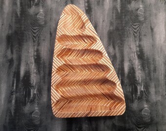 Conical Shell Bowl, Patterned Plywood