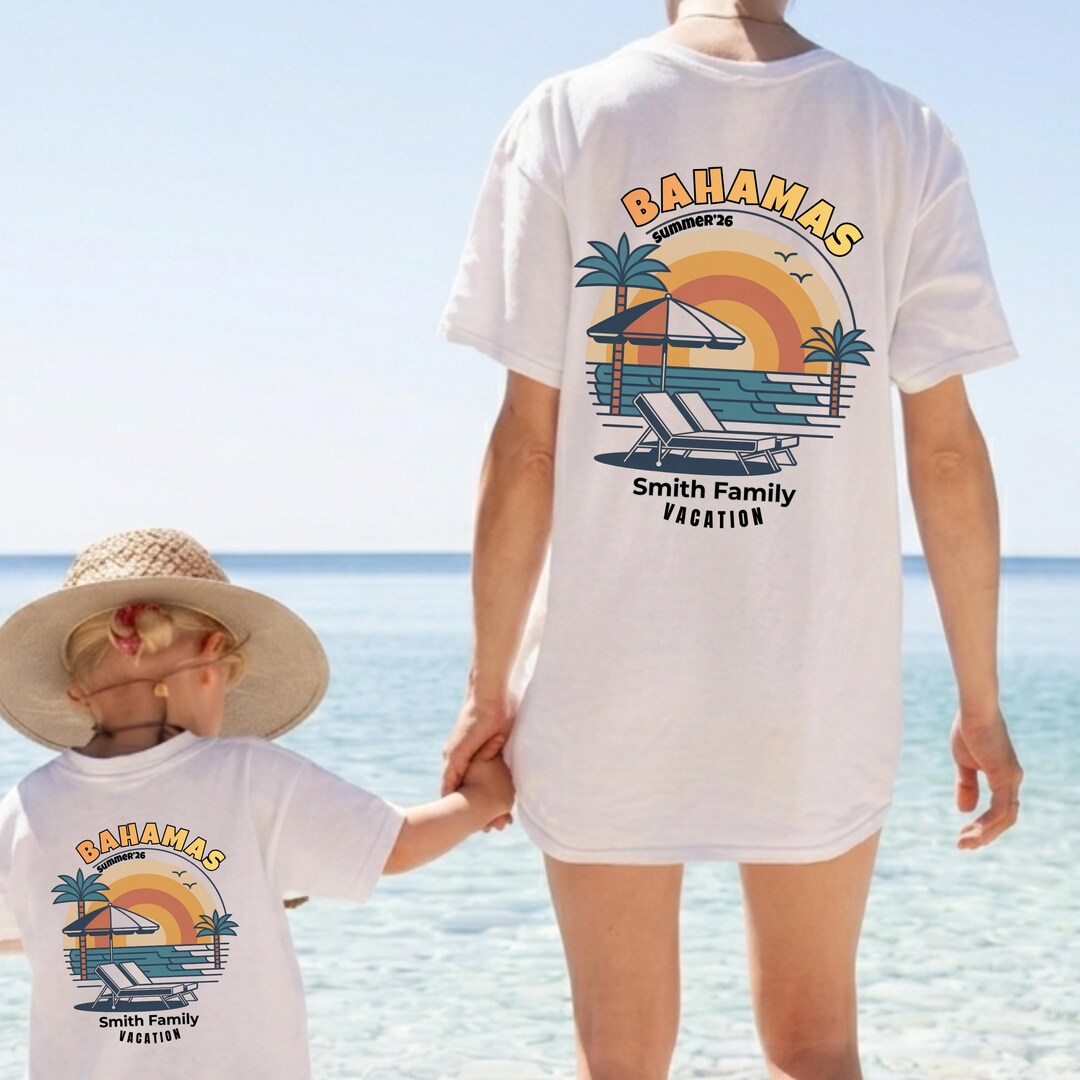 Custom Family Vacation Shirt 2026, Island Tropical Coastal Trip ...