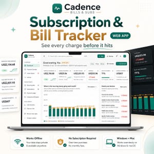 Subscription Bill Tracker Web App, Offline Budget Manager