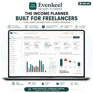 Application web de suivi des revenus des travailleurs indépendants, outil de planification budgétaire pour les auto-entrepreneurs (téléchargement numérique)