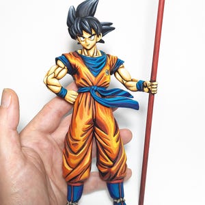 Figurine Dragon Ball Z Son Goku 30cm Bâton PVC Statuette Collection Manga