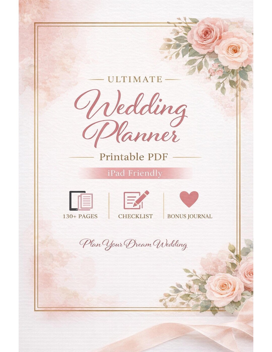 Wedding Planner Printable PDF Goodnotes iPad | Wedding Checklist Budget