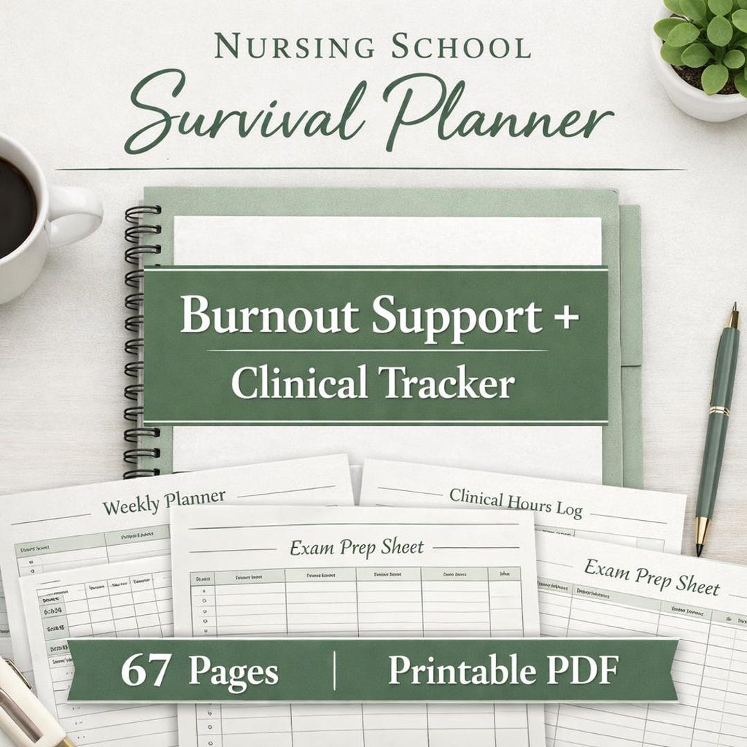 Nurses Wing Rotation Tracker Example Nursing School Planner Printable PDF | Clinical Rotation Tracker NCLEX ...