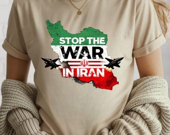 Stop The War In Iran Graphic, Peace Support Design (Digital Download)