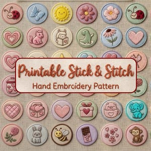 54  Stick and Stitch Embroidery Necklace Designs for Pendants, Tiny Hoops and Jewelry, Instant Download Beginner-Friendly Mini PDF BUNDLE
