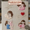 Mother’s Day Embroidery Pattern Bundle | Mom & Baby Line Art Designs | Hand Embroidery PDF | Minimalist Motherhood Sketch Set | DIY Gift
