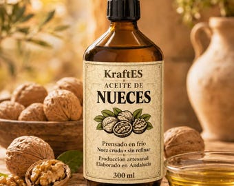 Cold Pressed Walnut Oil 300ml | Artisan Unrefined Walnut Oil | Fresh Pressed to Order in Spain | KraftES
