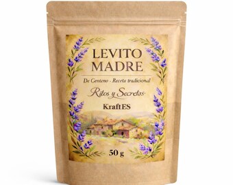 Masa Madre de centeno deshidratada 50 g starter natural para Pan Integral Cultivo Activo para Fermentación Lenta Incluye PDF Vídeo