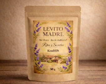 Cultivo Natural Sin Gluten Starter Artesanal 50 g. Cultivo activo sin gluten con fermentación natural prolongada. Masa deshidratada  español