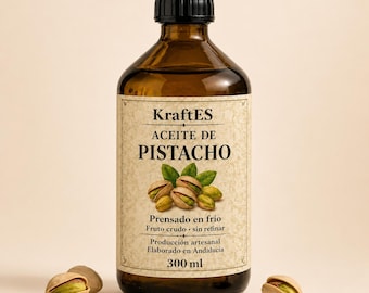 Óleo de pistache 100% prensado a frio, feito sob encomenda, 300 ml, Granada, Espanha