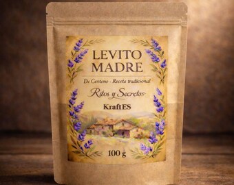 Starter Masa Madre Española dehidratada fermentacion salvaje para pan rustico de Centeno Cultivo de largo y lento  fermentacion 100 g