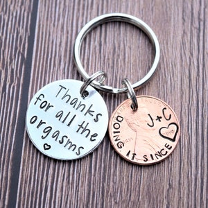 Thanks for all the orgasms keychain | Gift for him | Naughty gifts for husband | Anniversary gifts | funny gifts for him | funny anniversary
