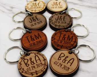 Wood Couples Keychains | His and hers keychains | Gifts for couples | Wood keychains | Anniversary keychain | Personalized wedding gifts