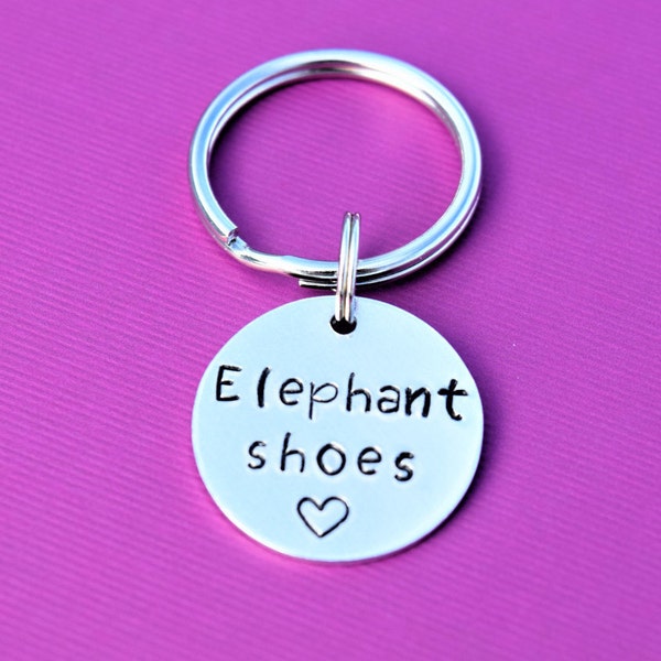 Elephant shoes keychain | Elephant keychain | I love you keychain with heart | Valentine keychain for him | Valentine's gifts for couples