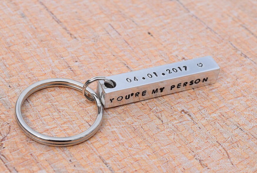 You're my person personalized rectangle block keychain.  Annivers…
