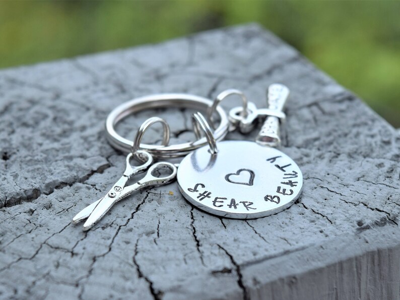 Shear Beauty Keychain Hair Stylist Graduation Keychain Gift Etsy