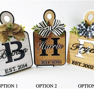 Decorative Cutting Board Monogram / Kitchen Decor / Farmhouse Decor / Last Name EST