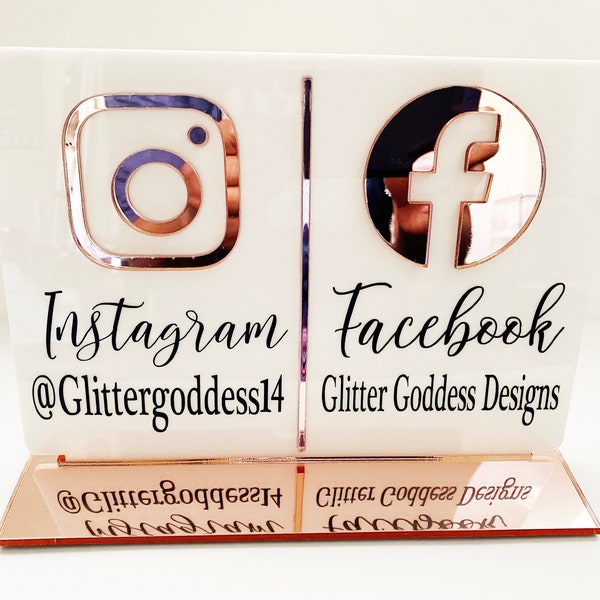 Social Media Schild,Büro Schild,Facebook Schild,Salon Schild,Beauty Schild,FriseurInnen Schild,Double