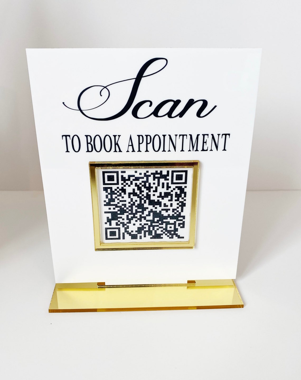 QR Code Business Social Media Sign Salon Sign Beauty Sign Etsy