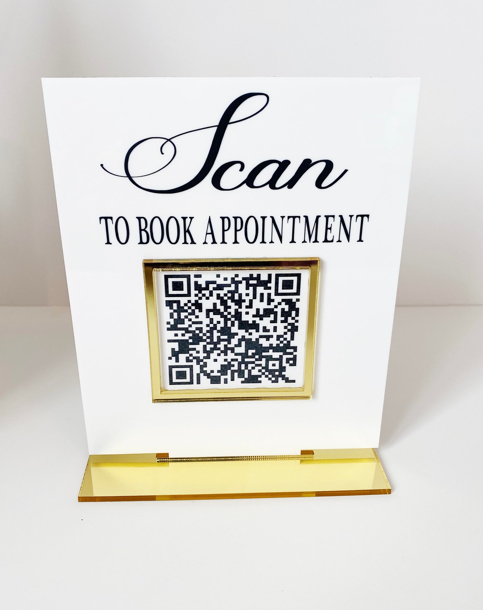 QR Code Business Social Media Sign Salon Sign Beauty Sign Etsy