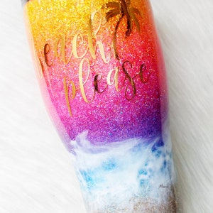 Glitter Beach Tumbler