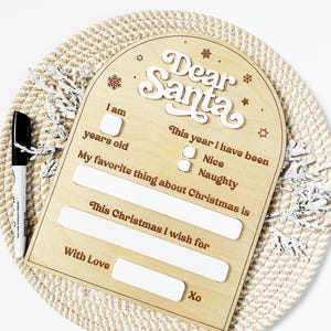Wiederverwendbare Liebesweihnacht trocken, Erase Board, Brief an Santa Board, Kinder Weihnachtsliste Zeichen, Liebe Weihnachtswunschliste, Kinder Weihnachtsbrief