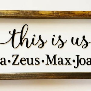 This is us sign, Above couch decor, This us wall hanging, This is us wood sign, Family room decor, Thanksgiving Decor, Dining room decor