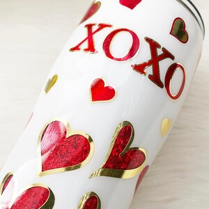 Glitzer Herz Becher, Valentines Tumbler, Weihnachtsgeschenk, Edelstahl Becher