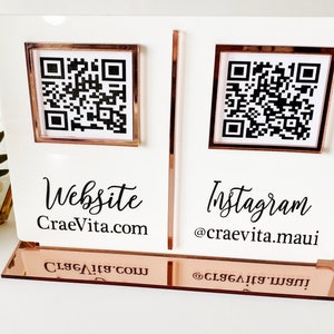 Multi QR Code Social Media Sign Scan to Pay Facebook Instagram Business Sign Payment Sign