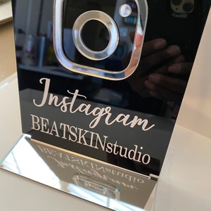Social Media Sign/Salon Beauty Sign/Office Sign/Facebook Sign/Instagram Sign