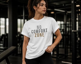 No Comfort Zone T-Shirt, Motivational Gym Shirt, Workout Tee, Fitness Shirt Men, Minimalist Streetwear, Oversized T Shirt, Gift for Him