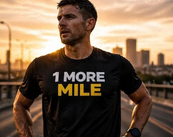 1 More Mile Running Shirt, Marathon Training Athlete Motivation Tee