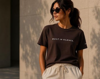 Built In Silence T-Shirt, Minimalist Graphic Tee, Premium Streetwear Shirt, Aesthetic Unisex Tee, Neutral Style Clothing, Modern Minimal Tee