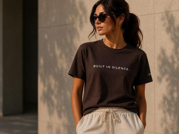 Built In Silence T-Shirt, Minimalist Graphic Tee, Premium Streetwear Shirt, Aesthetic Unisex Tee, Neutral Style Clothing, Modern Minimal Tee
