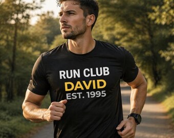 Personalized Run Club Shirt, Custom Name Year Running Tee