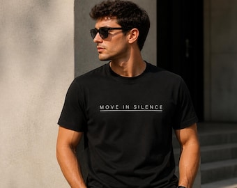 Move In Silence T-Shirt, Minimalist Motivational Shirt, Premium Streetwear Tee, Gym Workout Shirt, Aesthetic Unisex Tee, Quiet Hustle Shirt