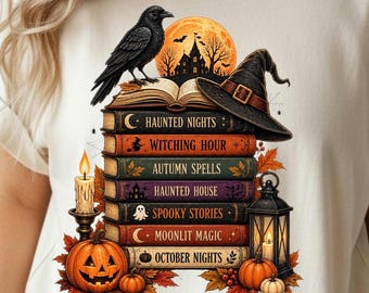 Halloween Book Lover Shirt, Witchy Spooky Season Comfort Colors Tee