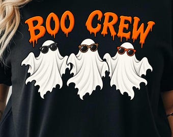 Boo Crew Ghost Halloween Shirt, Comfort Colors Spooky Season Tee