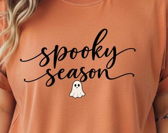 Spooky Season Ghost Shirt, Halloween Comfort Colors Graphic Tee