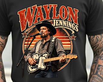 Waylon Jennings Shirt, Comfort Colors Waylon Jennings Tee, Vintage Country Music Shirt, Outlaw Country Sweatshirt, 70s Country Concert Tee
