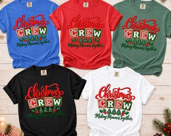 Family Christmas Crew Shirt, Matching Christmas Family Tee, Personalized Last Name Christmas Shirt, Comfort Colors Christmas Shirt