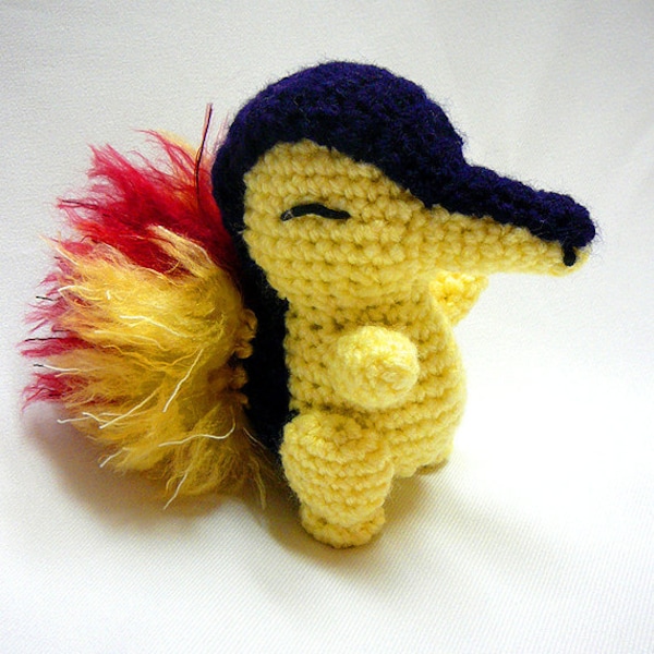 Pokemon Cyndaquil Amigurumi Plush - Made to Order - Free Pokeball keychain included