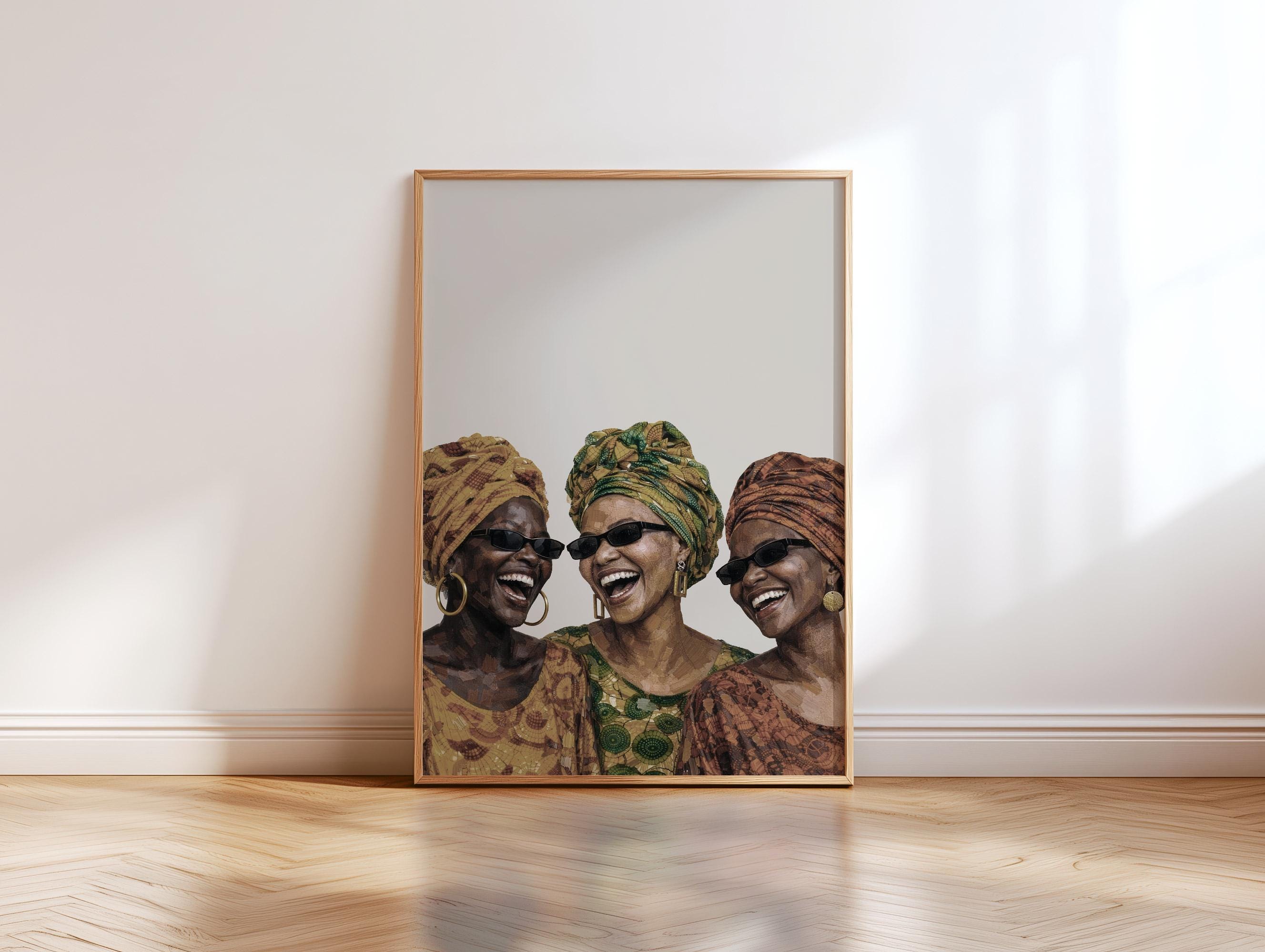 Tableau Sur Toile 70x50 Cm – Portrait De Femme Afro-américaine, Art Moderne ARTTOR
