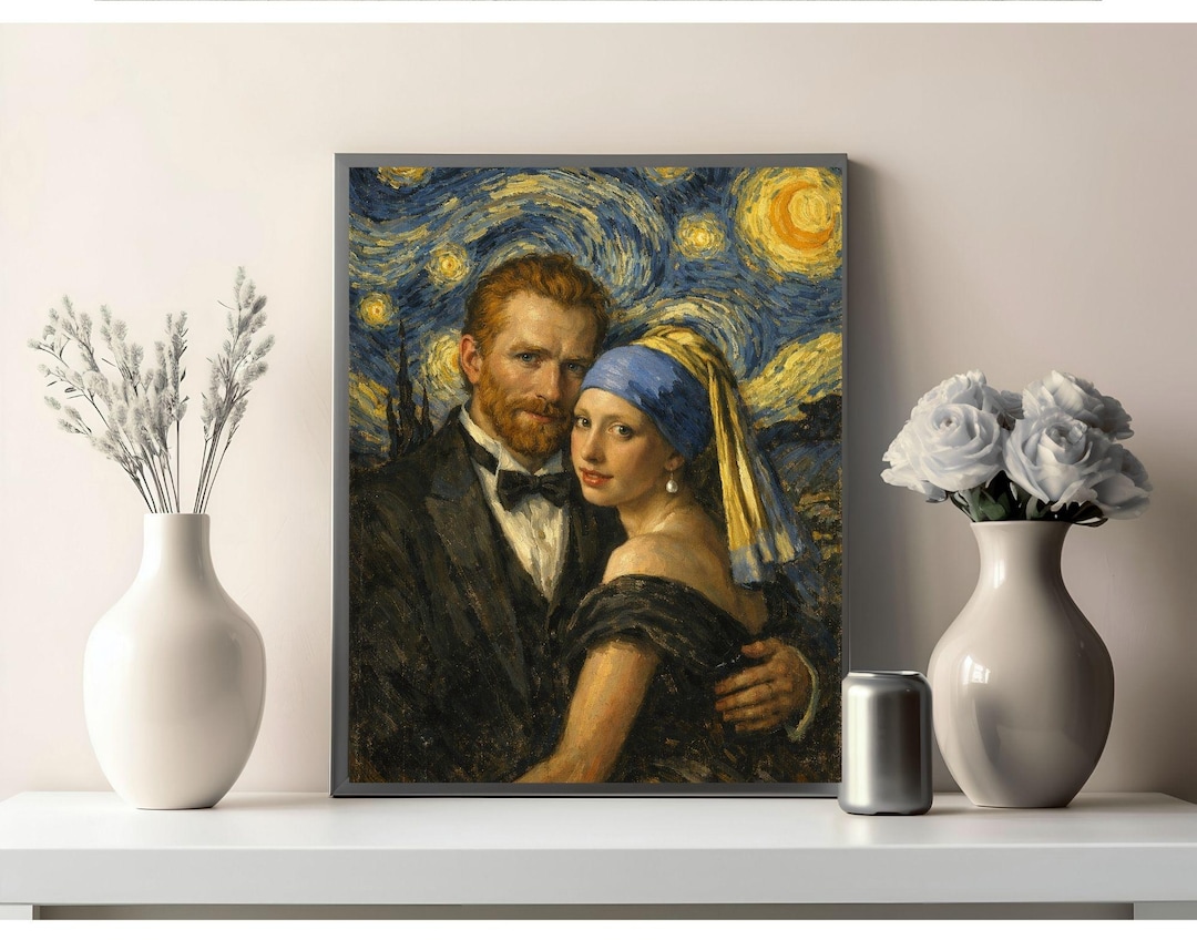 Vincent Van Gogh Meets Girl With a Pearl Earring – Romantic Starry ...